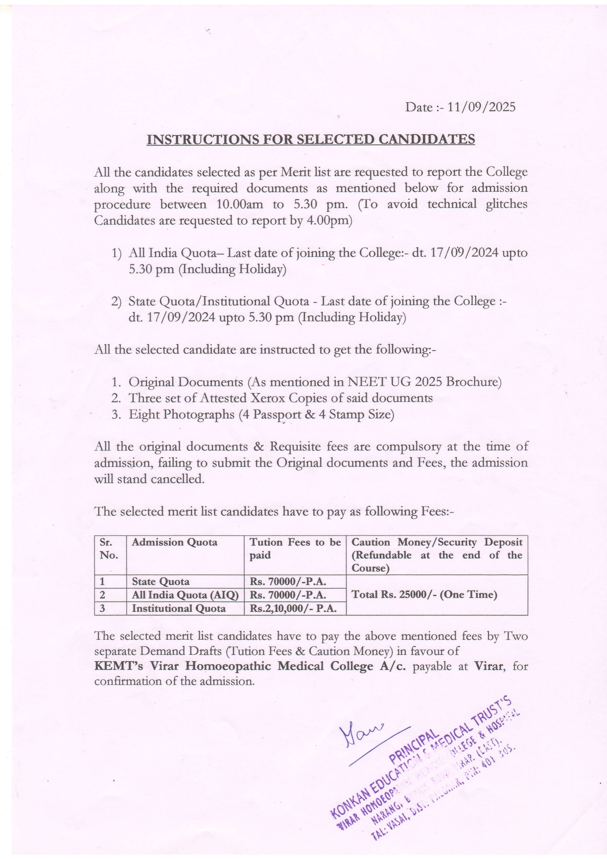 Fees For The Academic Year 2025-2026_page-0001